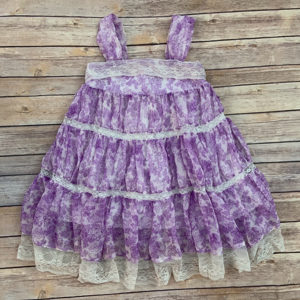 Strawberry Faire Purple Floral Dress